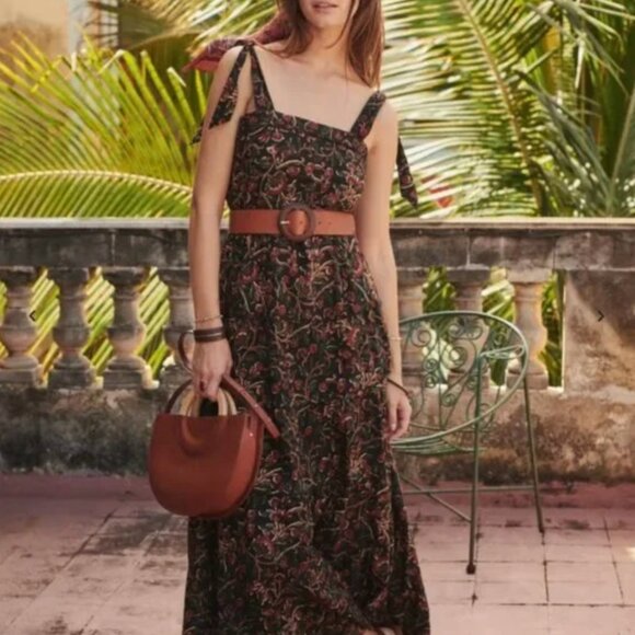 Sezane Annie Floral Maxi Dress Size 34 (US 2) - Picture 3 of 10